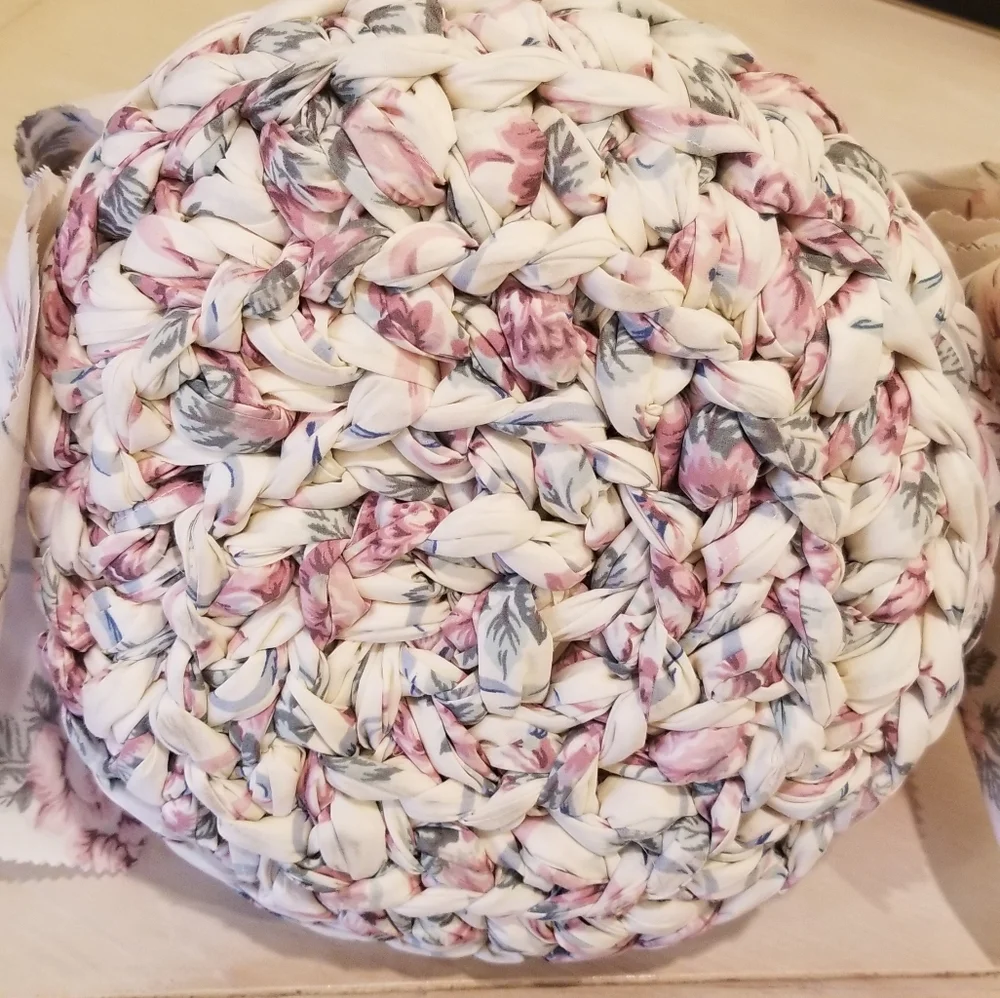 Fabric woven basket